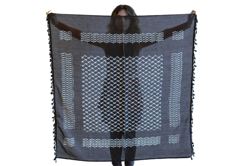 White on black keffiyeh